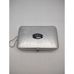 Vintage UMCO Model P-8 Tackle Box Double Sided Aluminum With Side Hook USA